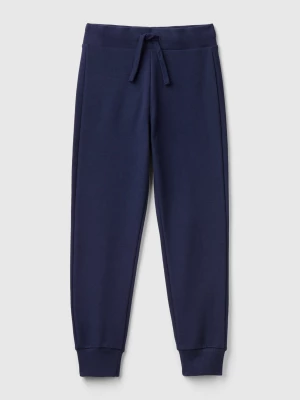 Benetton, Sporty Trousers With Drawstring, size L, Dark Blue, Kids United Colors of Benetton