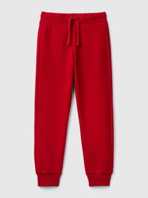 Benetton, Sporty Trousers With Drawstring, size L, Red, Kids United Colors of Benetton