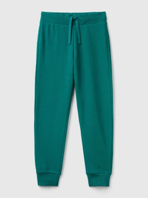 Benetton, Sporty Trousers With Drawstring, size M, Dark Green, Kids United Colors of Benetton