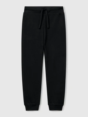 Benetton, Sporty Trousers With Drawstring, size 2XL, Black, Kids United Colors of Benetton