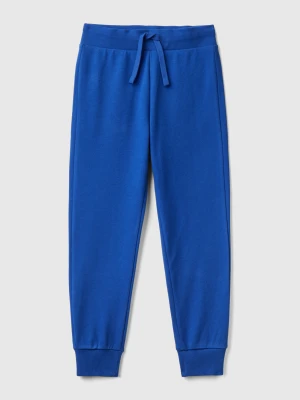 Benetton, Sporty Trousers With Drawstring, size XL, Bright Blue, Kids United Colors of Benetton