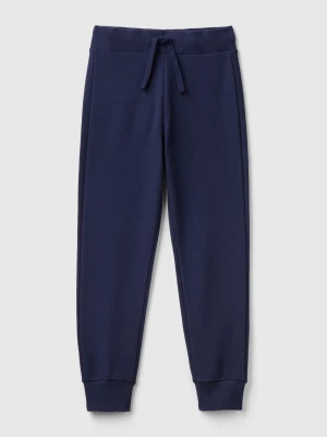 Benetton, Sporty Trousers With Drawstring, size XL, Dark Blue, Kids United Colors of Benetton