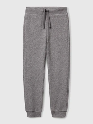 Benetton, Sporty Trousers With Drawstring, size XL, Gray, Kids United Colors of Benetton