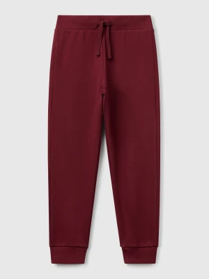 Benetton, Sporty Trousers With Drawstring, Size: XL, Burgundy, Kids United Colors of Benetton