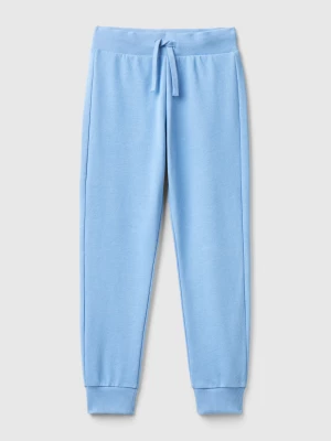 Benetton, Sporty Trousers With Drawstring, size XL, Light Blue, Kids United Colors of Benetton