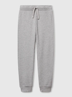 Benetton, Sporty Trousers With Drawstring, Size: XL, Light Gray, Kids United Colors of Benetton