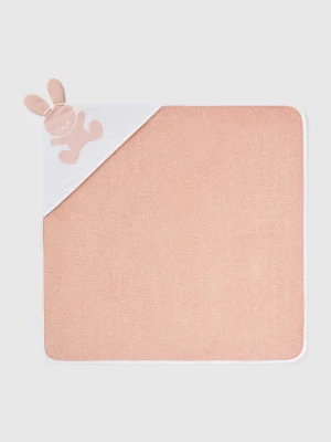 Benetton, Square Bathrobe In Cotton Terry, Size: OS, Pink, Kids United Colors of Benetton