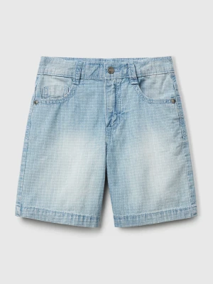 Benetton, Straight Check Shorts, size 116, Light Blue, Kids United Colors of Benetton