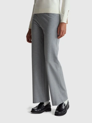 Benetton, Straight Cut Classic Trousers, Gray, Women United Colors of Benetton