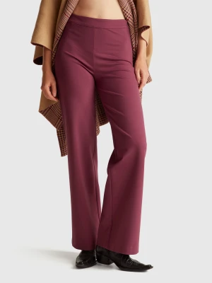 Benetton, Straight Cut Classic Trousers, Plum, Women United Colors of Benetton