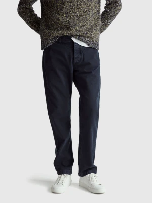 Benetton, Straight Fit Chinos, Dark Blue, Men United Colors of Benetton