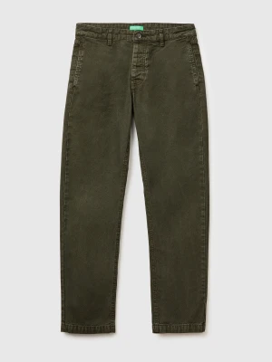 Benetton, Straight Fit Chinos, Dark Gray, Men United Colors of Benetton