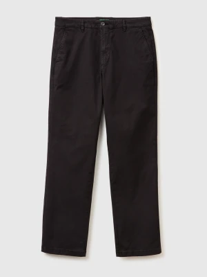 Benetton, Straight Fit Chinos, Size: 54, Black, Men United Colors of Benetton