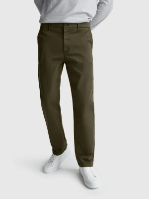 Benetton, Straight Fit Chinos, size 56, Dark Green, Men United Colors of Benetton
