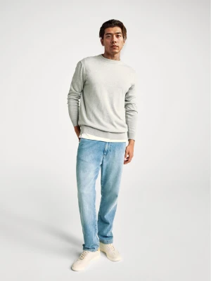 Benetton, Straight Fit Jean Chinos, Light Blue, Men United Colors of Benetton