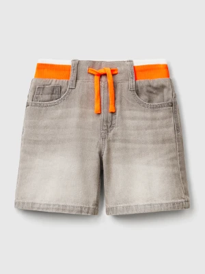 Benetton, Straight Jean Shorts, size 116, Light Gray, Kids United Colors of Benetton
