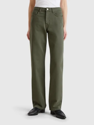 Zdjęcie produktu Benetton, Straight Leg Jeans, size 34, Military Green, Women United Colors of Benetton