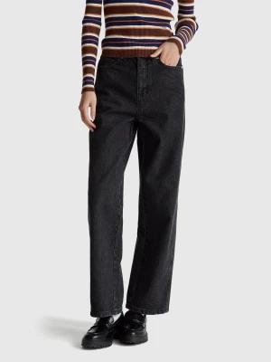 Benetton, Straight Leg Jeans, Size: S, Black, Women United Colors of Benetton