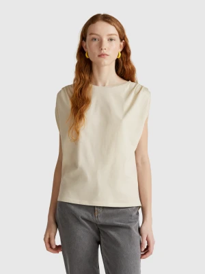 Benetton, Straight Tank Top, size XXS, Beige, Women United Colors of Benetton