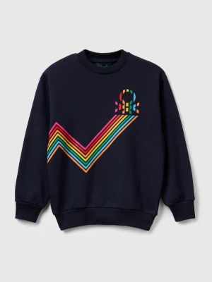 Benetton, Stranger Things Crew Neck Sweatshirt, Size: XL, Dark Blue, Kids United Colors of Benetton
