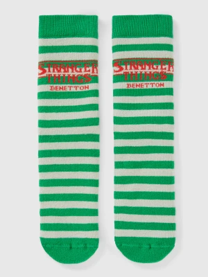 Benetton, Stranger Things Non-slip Socks, Size: 35-38, Green, Kids United Colors of Benetton