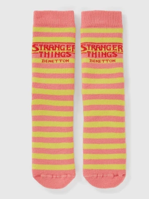 Benetton, Stranger Things Non-slip Socks, Size: 39-41, Pink, Kids United Colors of Benetton