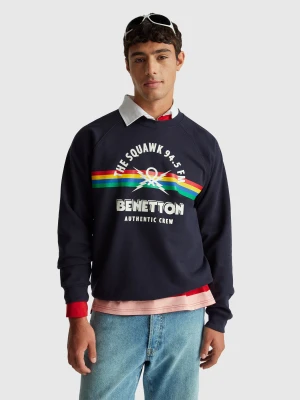 Zdjęcie produktu Benetton, Stranger Things Relaxed Fit Sweatshirt, Size: XS, Dark Blue, Men United Colors of Benetton