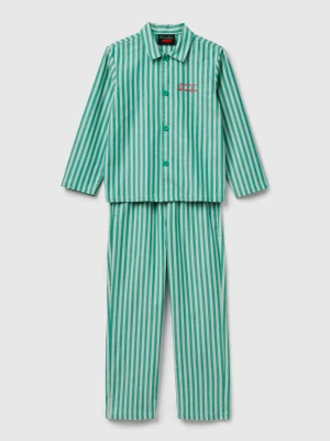 Benetton, Stranger Things Striped Pyjamas, Size: XL, Light Green, Kids United Colors of Benetton