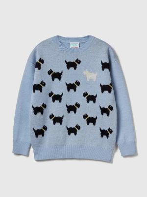 Benetton, Stranger Things Sweatshirt With Chester Inlay, Size: XL, Sky Blue, Kids United Colors of Benetton