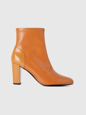 Benetton, Stretch Ankle Boots With Heels, size 39, Brown, Women United Colors of Benetton