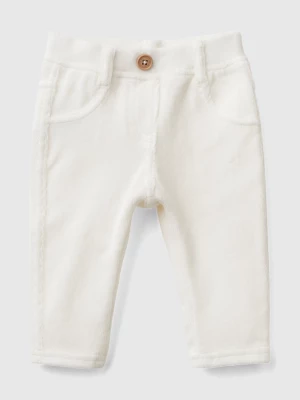 Benetton, Stretch Chenille Pants, size 56, Creamy White, Kids United Colors of Benetton