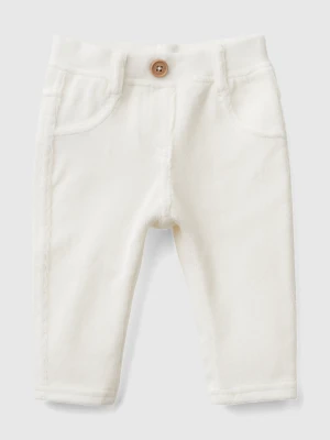 Benetton, Stretch Chenille Trousers, Size: 74, Creamy White, Kids United Colors of Benetton