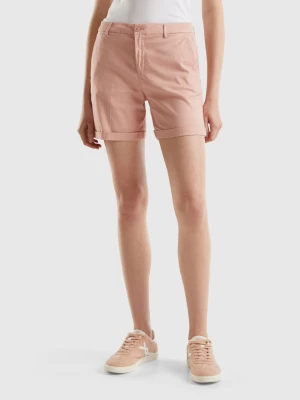 Benetton, Stretch Cotton Bermudas, size , Soft Pink, Women United Colors of Benetton