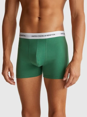 Benetton, Stretch Cotton Boxers, Size: M, Green, Men United Colors of Benetton