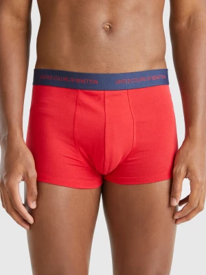 Benetton, Stretch Cotton Boxers, size XL, Red, Men United Colors of Benetton