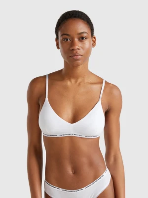 Benetton, Stretch Cotton Bra, size 1°, White, Women United Colors of Benetton