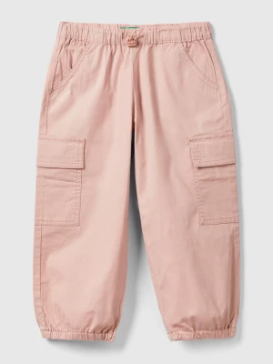 Benetton, Stretch Cotton Cargo Trousers, size 104, Soft Pink, Kids United Colors of Benetton