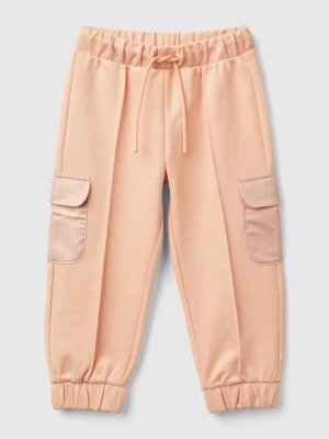Benetton, Stretch Cotton Cargo Trousers, size 104, Soft Pink, Kids United Colors of Benetton