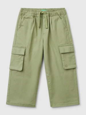 Benetton, Stretch Cotton Cargo Trousers, size 116, , Kids United Colors of Benetton