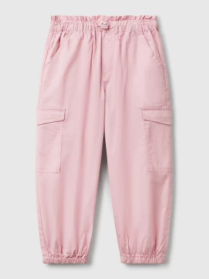 Benetton, Stretch Cotton Cargo Trousers, size 116, Pink, Kids United Colors of Benetton