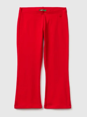 Benetton, Stretch Cotton Flared Leggings, Size: 116, Red, Kids United Colors of Benetton
