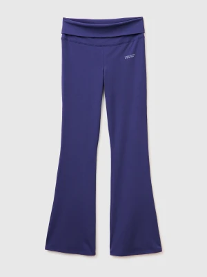 Benetton, Stretch Cotton Jazz Pants, Size: XXS, Blue, Women United Colors of Benetton