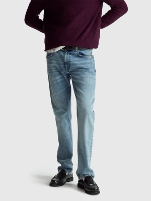 Benetton, Stretch Cotton Jeans, Size: 33, Light Blue, Men United Colors of Benetton