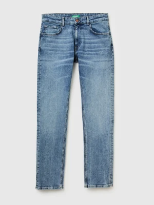 Benetton, Stretch Cotton Jeans, Size: 38, Light Blue, Men United Colors of Benetton