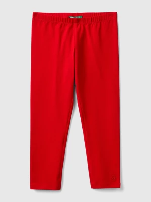 Benetton, Stretch Cotton Leggings, size 104, Red, Kids United Colors of Benetton