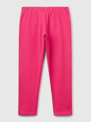 Benetton, Stretch Cotton Leggings, Size: 116, Fuchsia, Kids United Colors of Benetton