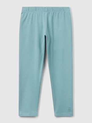 Benetton, Stretch Cotton Leggings, Size: 116, Sky Blue, Kids United Colors of Benetton