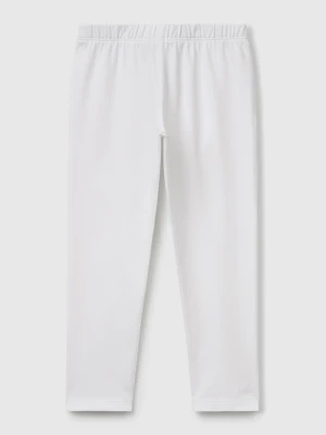 Benetton, Stretch Cotton Leggings, Size: 116, White, Kids United Colors of Benetton
