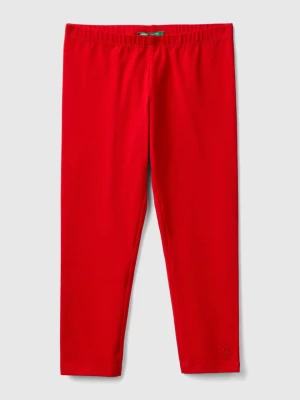 Benetton, Stretch Cotton Leggings, size 82, Red, Kids United Colors of Benetton