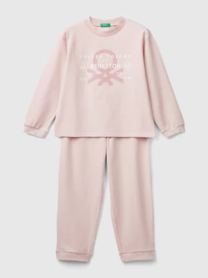 Benetton, Stretch Cotton Pyjamas, size 2XL, Soft Pink, Kids United Colors of Benetton